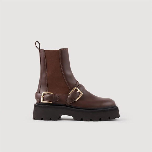 Sandro Women's Leather Ankle Boots - Picture 1 of 7